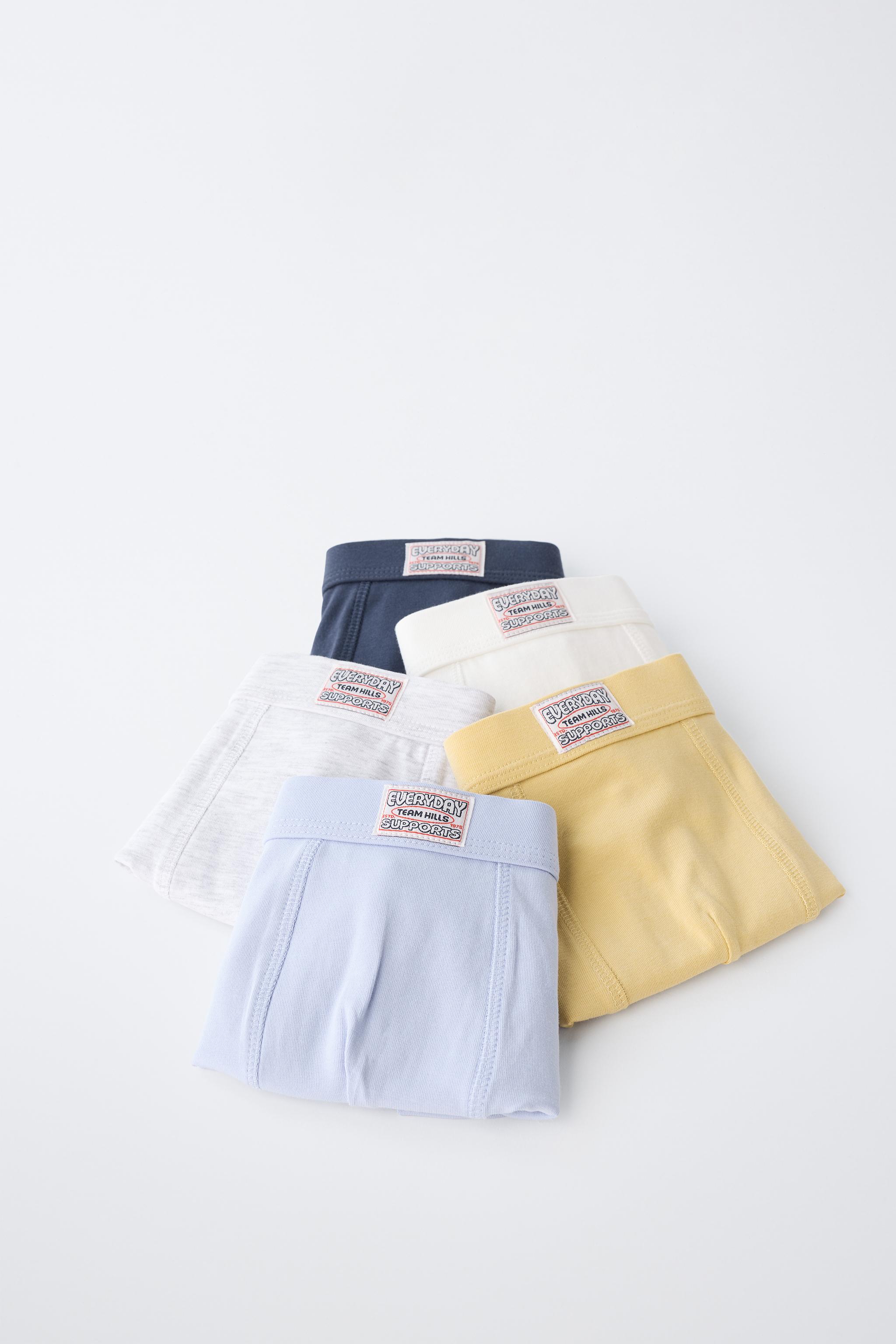 AGES 6-14 / FIVE-PACK OF LABEL BOXERS
